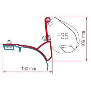 Kit adaptér pro markýzu F35 Fiamma na VW T5/T6 Multivan/Transporter
