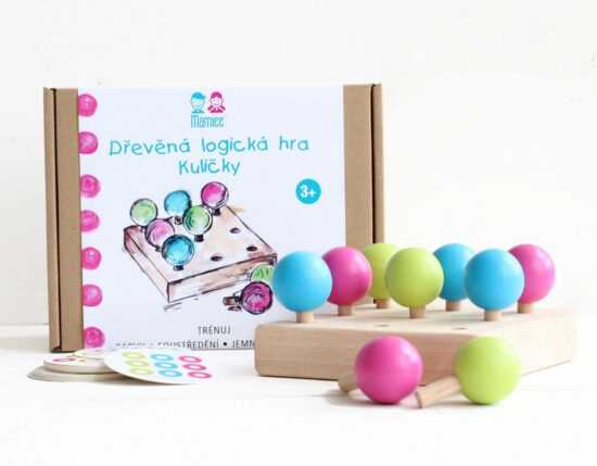 Mamiee dřevěná logická hra - Kuličky Mamiee dřevěná logická hra - Kuličky