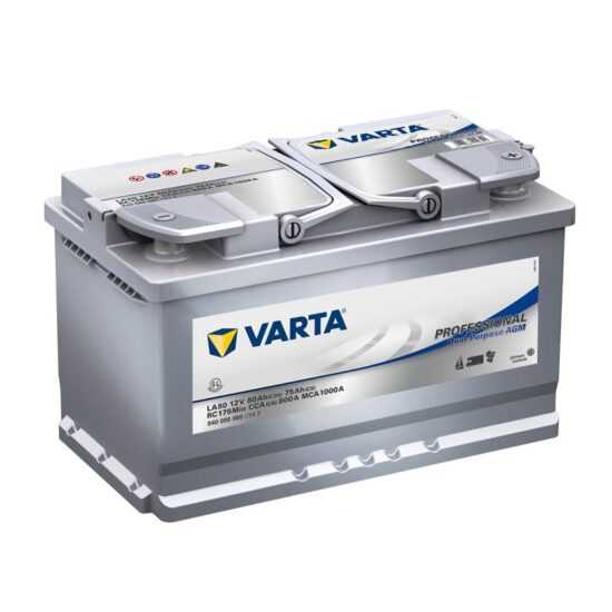 VARTA Dvouúčelová baterie Professional AGM 80 Ah
