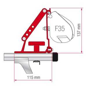 Kit na příčníky pro markýzu Fiamma F35pro/F45 a Compass
