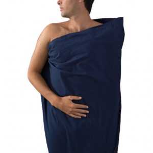 Prémiová bavlněná vložka do spacáku v prodloužené variantě Premium Cotton Travel Liner - Long (Rectangular) Modrá