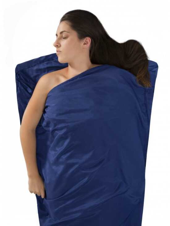 Vložka do spacáku Silk/Cotton Travel Liner Mummy Navy Blue (barva Navy modrá) Vložka do spacáku Silk/Cotton Travel Liner Mummy Navy Blue (barva Navy modrá)