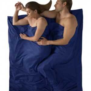 Vložka do spacáku pro dvě osoby Silk/Cotton Travel Liner Double (Rectangular) Navy Blue (barva Navy modrá)