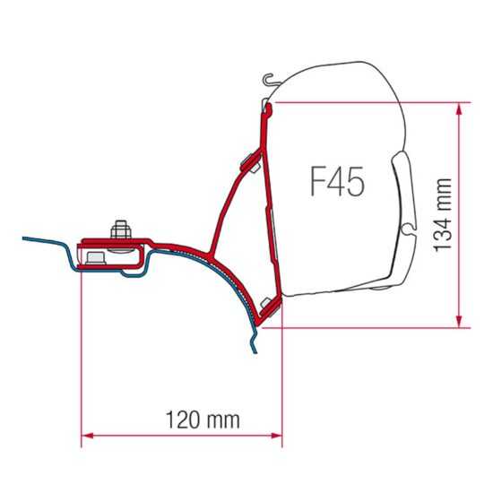 Kit pro markýzu F45 Fiamma na VW T5/T6 Multivan/Transporter Kit pro markýzu F45 Fiamma na VW T5/T6 Multivan/Transporter