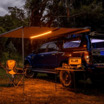 ARB Markýza vyztužená hliníkem s osvětlením Černá 250 250